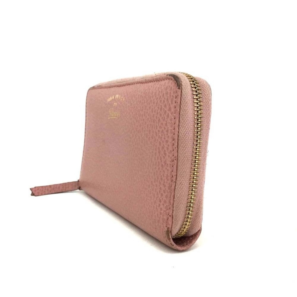 Gucci Pink Zip Around Leather Wallet - Picture 4 of 8